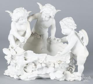 Appraisal: Collingwood Greatbach bisque putti centerpiece '' h '' w Collingwood