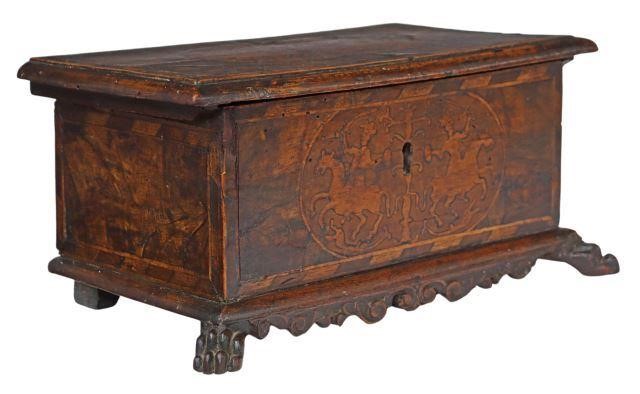 Appraisal: Antique Italian table box th th c top and front