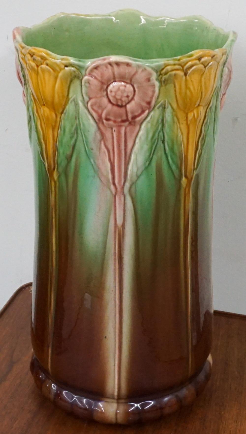 Appraisal: Weller Glazed Umbrella Stand H in cm