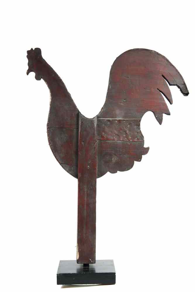 Appraisal: FOLK ART SCULPTURE - th c pine profile rooster weathervane