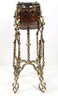 Appraisal: Renaissance Revival copper and brass brazier Renaissance Revival copper and