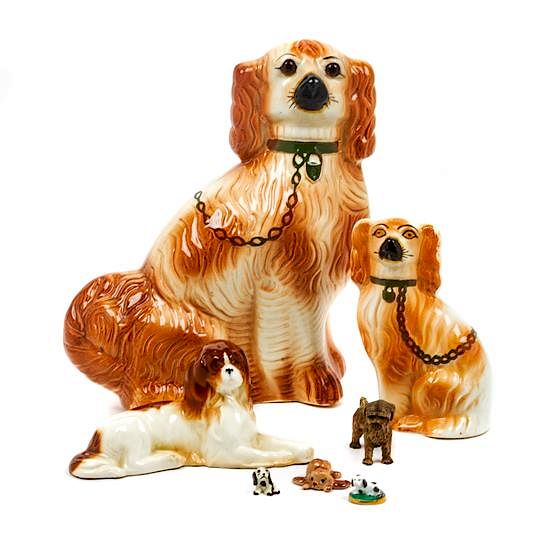 Appraisal: A Group of Seven Spaniels Height of tallest inches A