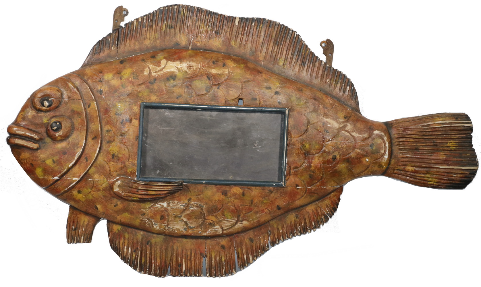 Appraisal: FLOUNDER FISH TRADE SIGN Large Dimensional Carved and Painted Wood