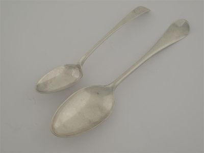 Appraisal: Two interesting spoons an early th century colonial dessert spoon