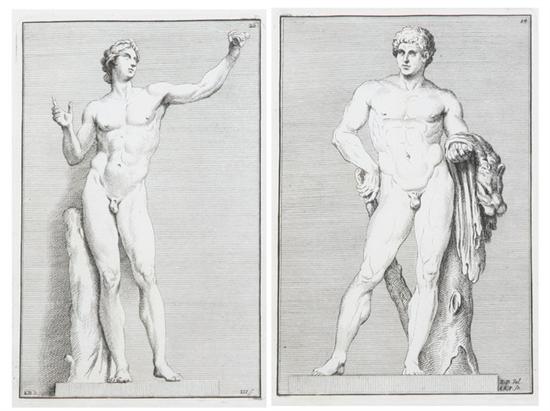 Appraisal: AFTER EDME BOUCHARDON French - TWO SCULPTURES AFTER THE ANTIQUE