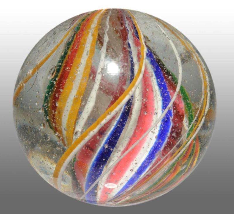 Appraisal: Ribbon Core Swirl Marble Description Original surface with beautiful alternating