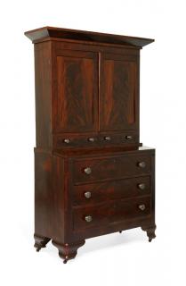 Appraisal: AN EMPIRE MAHOGANY SECRETARY AN EMPIRE MAHOGANY SECRETARY th century