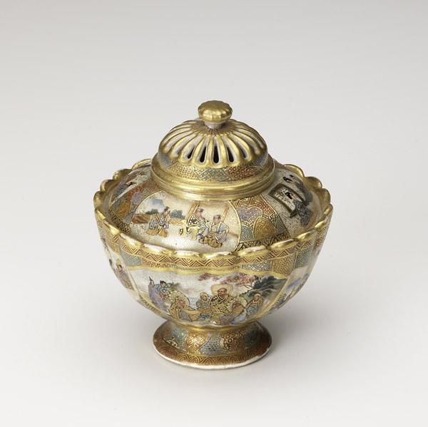 Appraisal: SATSUMA Incense burner with figural decoration