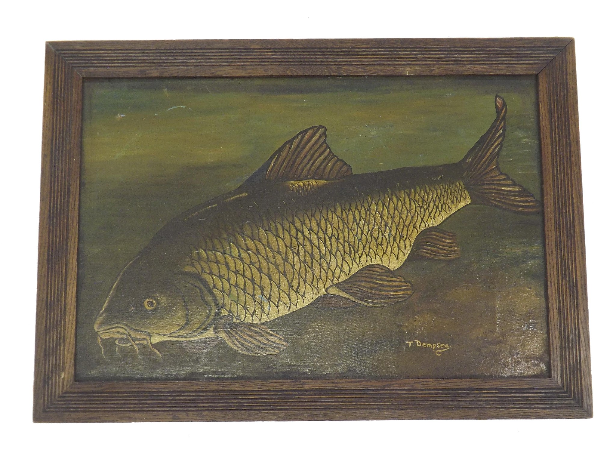 Appraisal: By T Dempsey th century - study of a carp