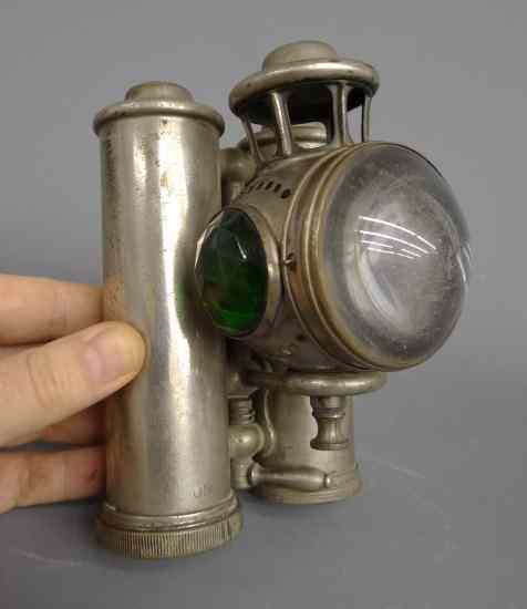 Appraisal: Bicycle Carbide Lamp ''The Duplex'' Missing bottom reservoir cap Good