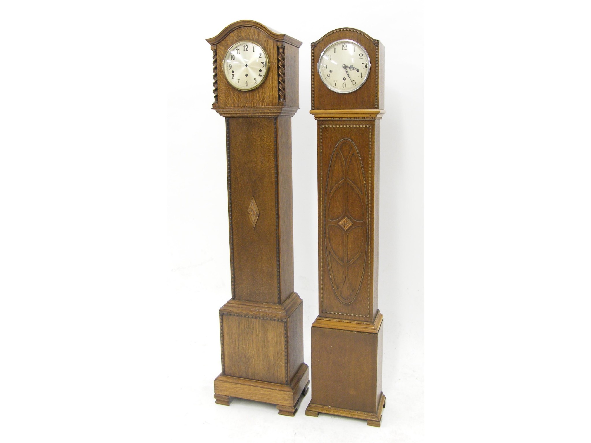 Appraisal: Oak three train grandmother clock striking on eight rods high