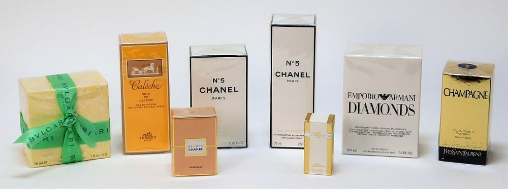 Appraisal: PC Chanel Hermes Cartier NOS Perfume Group th Century Europe