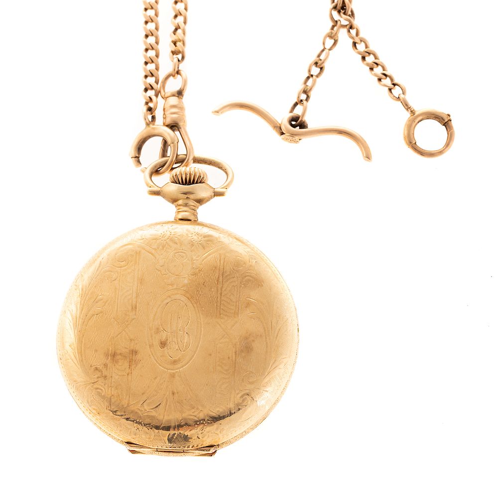 Appraisal: A Gentleman's Illinois Pocket Watch Chain in K K yellow