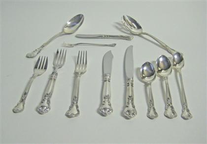 Appraisal: Sterling silver flat table service gorham issued Chantilly pattern service