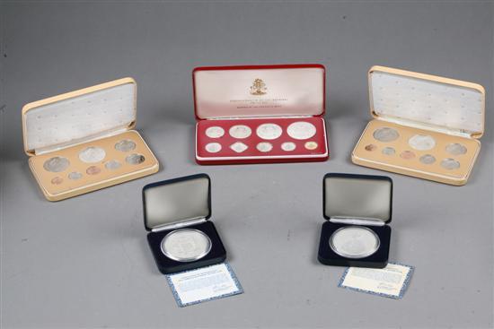 Appraisal: FIVE FOREIGN PROOF COIN SETS Two Jamaica - th Anniversary