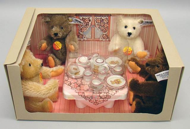 Appraisal: MIB Teddy Bear Tea Party Set Reproduction of