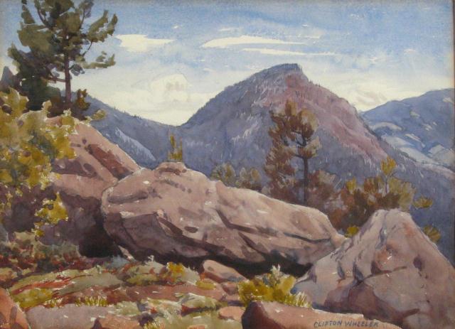 Appraisal: Clifton A Wheeler - x Watercolor Signed Lower Right Western