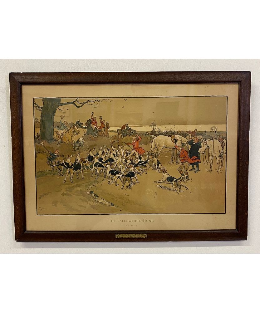 Appraisal: Cecil Aldin Print Cecil Aldin - hunt print The Fallowfield