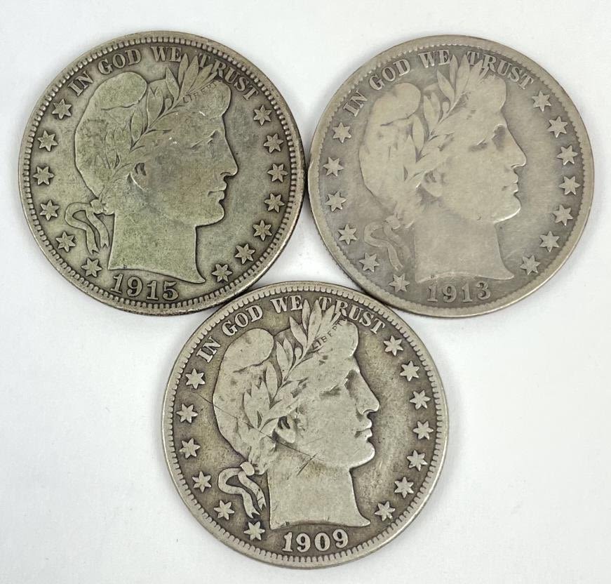 Appraisal: US Barber Half Dollars Better Dates -O -S -D