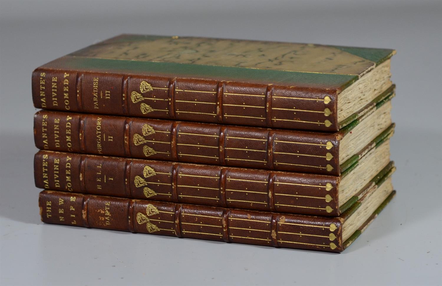 Appraisal: Dante Divine Comedy Boston volumes The New Life volume each