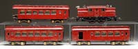 Appraisal: IVES STANDARD GAUGE THREE CAR PASSENGER SET Consisting of three