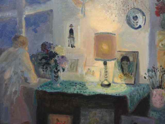 Appraisal: CHEFFER-DELOUIS Yvonne O C Interior with Woman Signed lower left