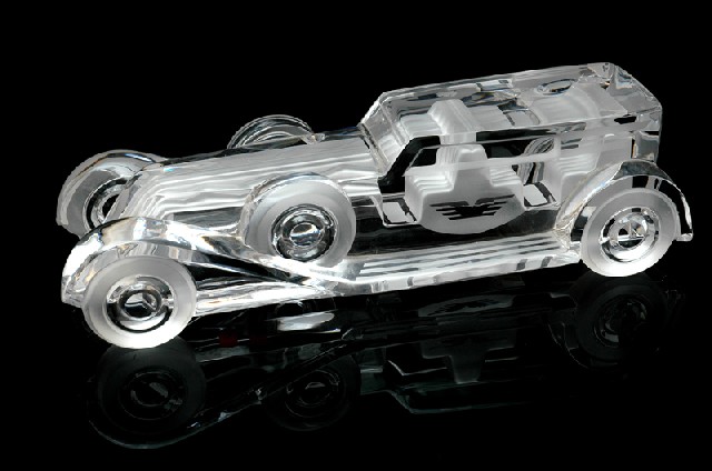 Appraisal: A DAUM GLASS MODEL OF A CAR Circa Moulded in