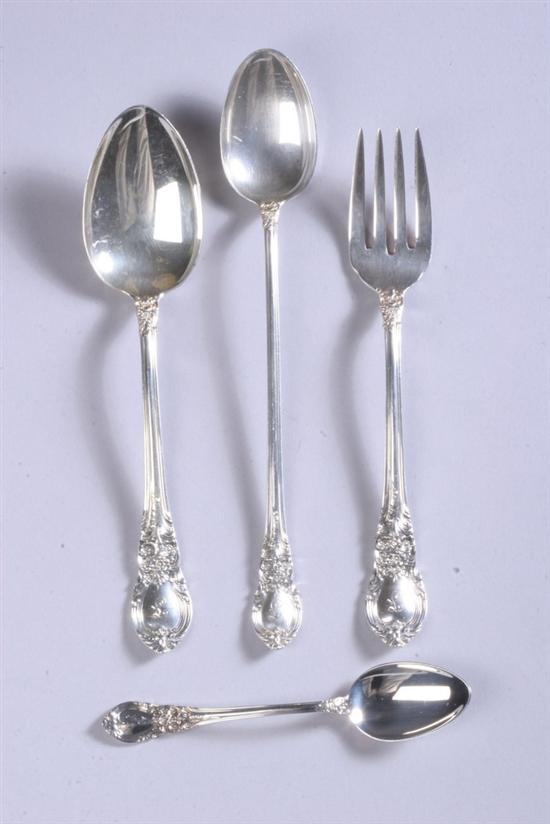 Appraisal: -PIECE LUNT STERLING SILVER PARTIAL FLATWARE SERVICE American Victorian pattern