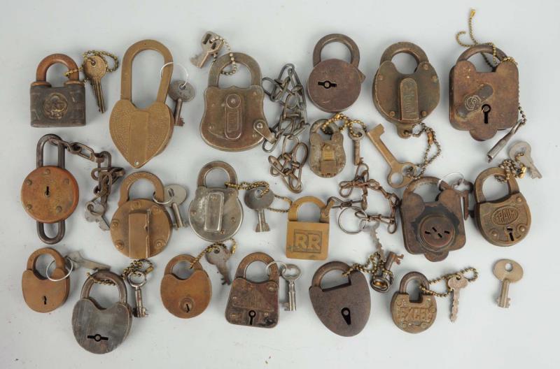 Appraisal: Lot of Assorted Padlocks with Keys Includes a variety of