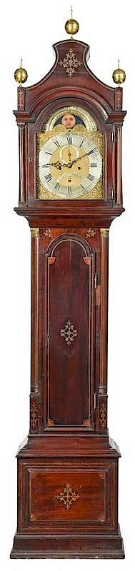 Appraisal: Joshua Lockwood Mahogany Tall Case Clock Charleston England th century