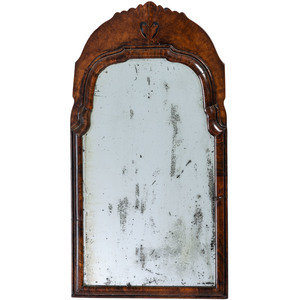 Appraisal: A Queen Anne Pierced Elmwood Looking Glass English Circa x