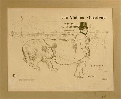 Appraisal: POSTER TOULOUSE-LAUTREC LES VIEILLES HISTOIRES - PAESRES DE JEAN GAVELEZKI