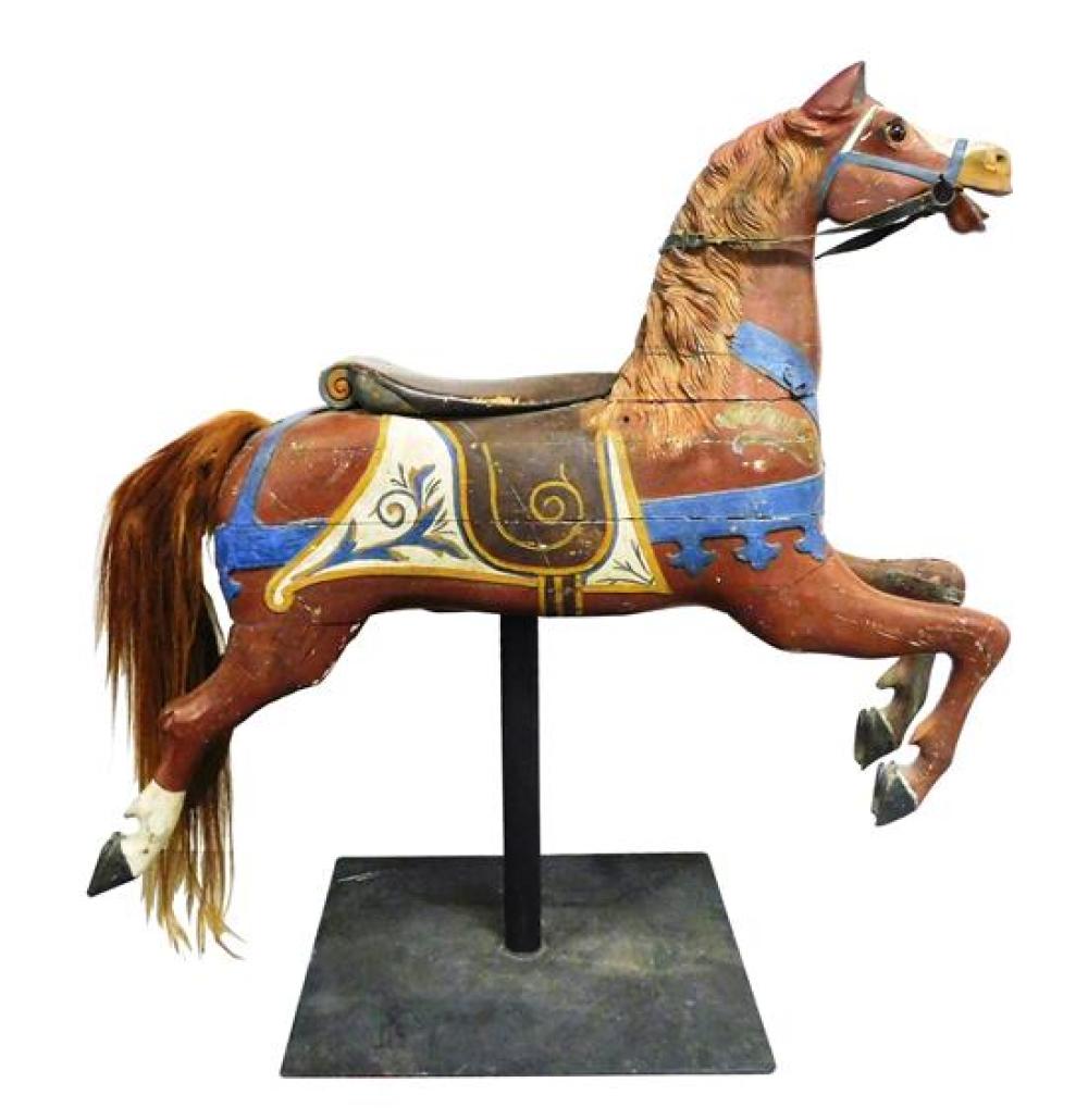 Appraisal: Carousel horse late th C early th C carved wood