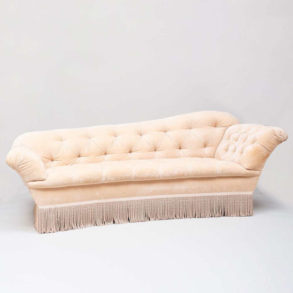 Appraisal: Belfair Lawrence Tufted Upholstered Sofa with Horsehair Construction x ft