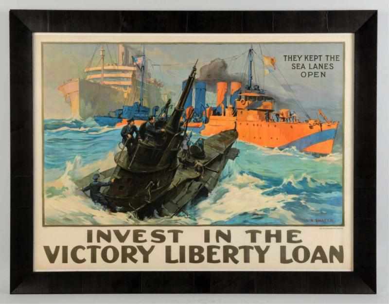 Appraisal: Paper Victory Liberty Loan Poster Circa Dry-mounted and nicely framed