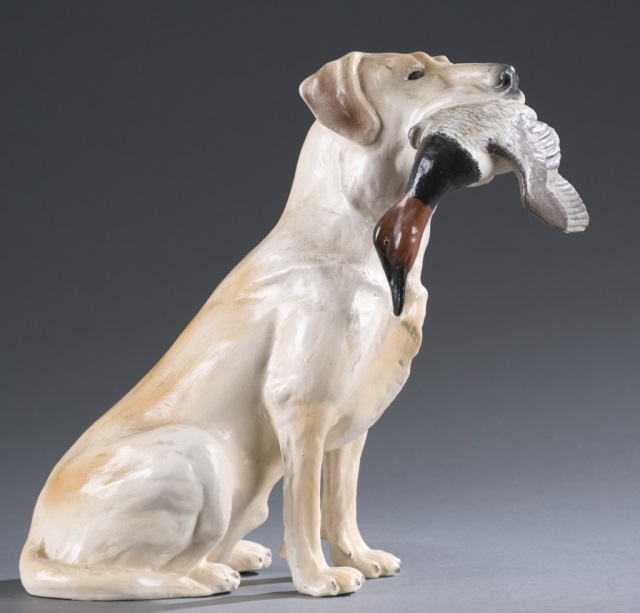 Appraisal: W H Turner American Virginia b Ceramic Dog Fowl Incised