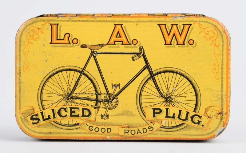 Appraisal: L A W Sliced Plug Flat Tobacco Tin This L