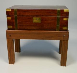 Appraisal: th c English Brass Bound Rosewood Lap Desk th c