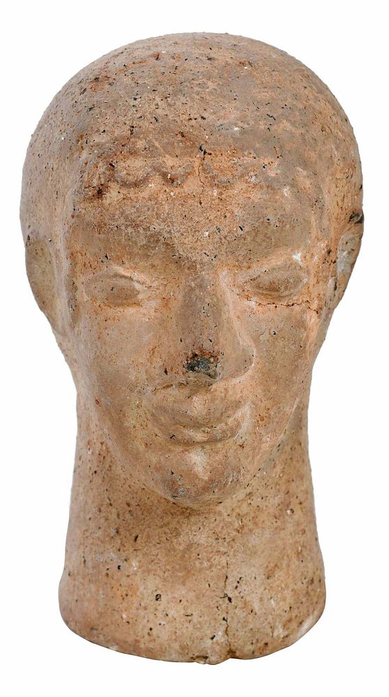 Appraisal: Etruscan Terracotta Head of a Youth possibly B C revealing