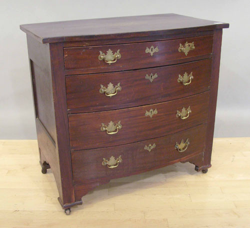 Appraisal: Victorian mahogany chest of drawers th c