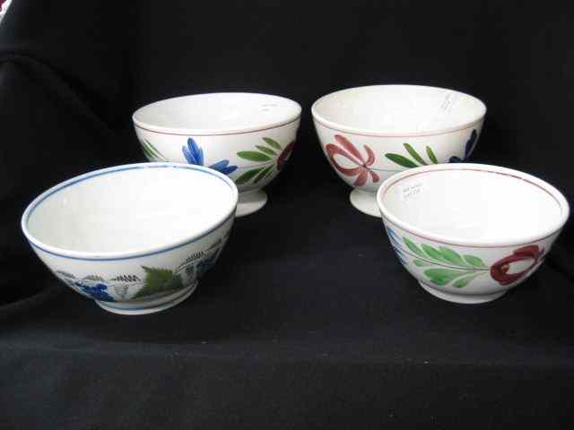 Appraisal: Early Bowls creamware ironstone and Belgium '' to ''