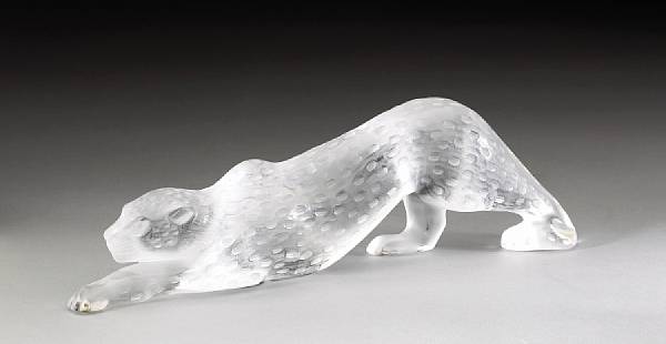 Appraisal: A Lalique colorless glass panther Zeila No engraved Lalique R