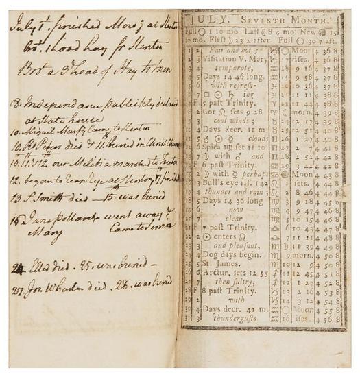 Appraisal: FISHER Thomas Father Abraham's Pocket Almanack for the Year Philadelphia