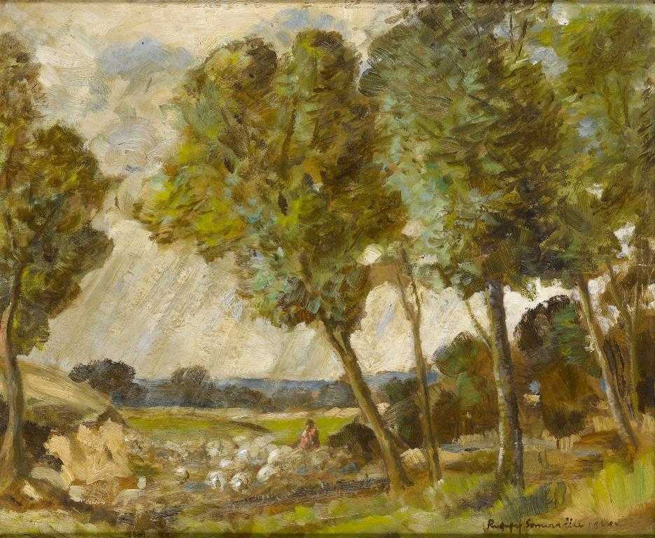 Appraisal: MARGARET SCOTT PEGGY SOMERVILLE - APRIL SHOWERS signed and dated