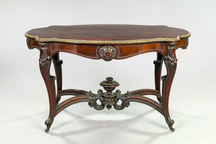 Appraisal: Louis XV-Style Bronze-Mounted Rosewood Center Table third quarter th century