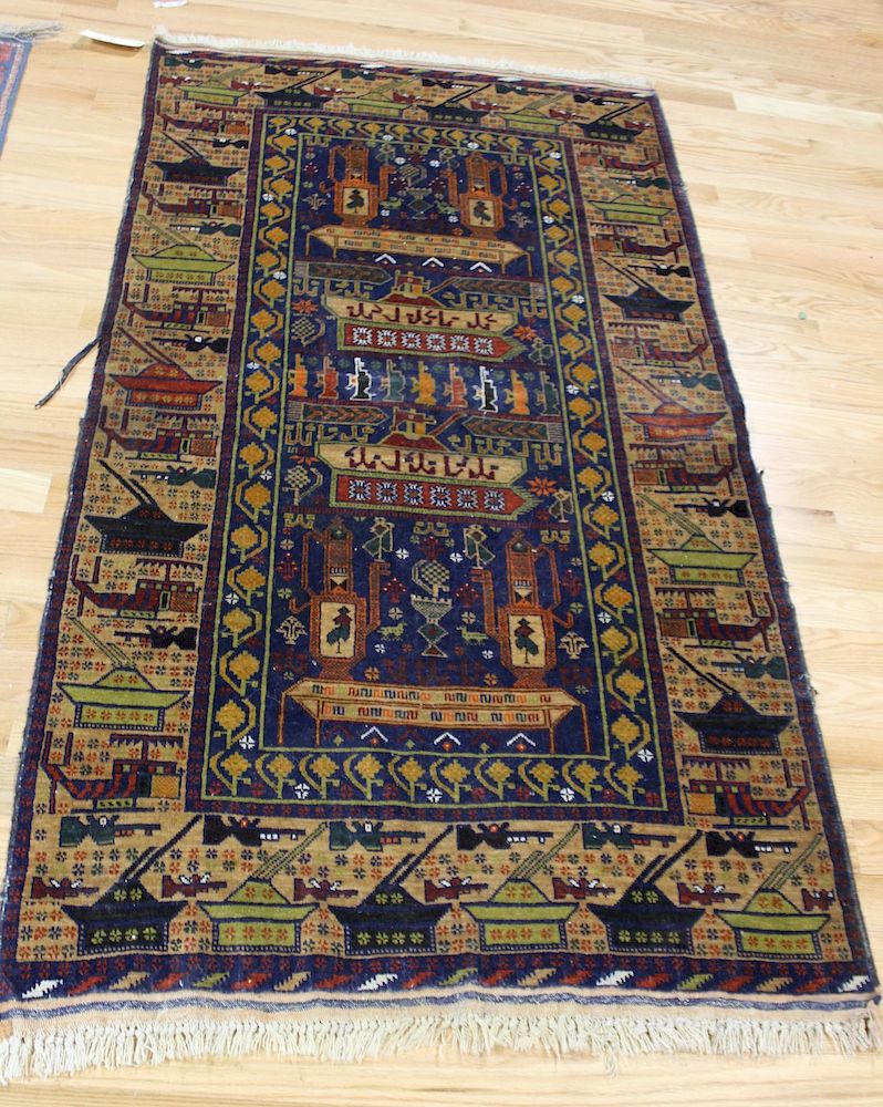 Appraisal: Vintage and Finely Hand Woven Area Carpet Great colors pile