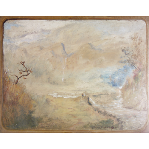 Appraisal: Louis Michel Eilshemius - oil on board of mystical landscape