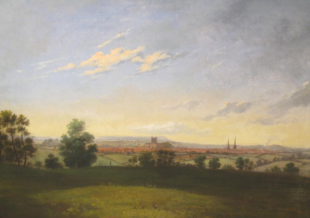 Appraisal: G R GILL th Century A View towards Hereford with