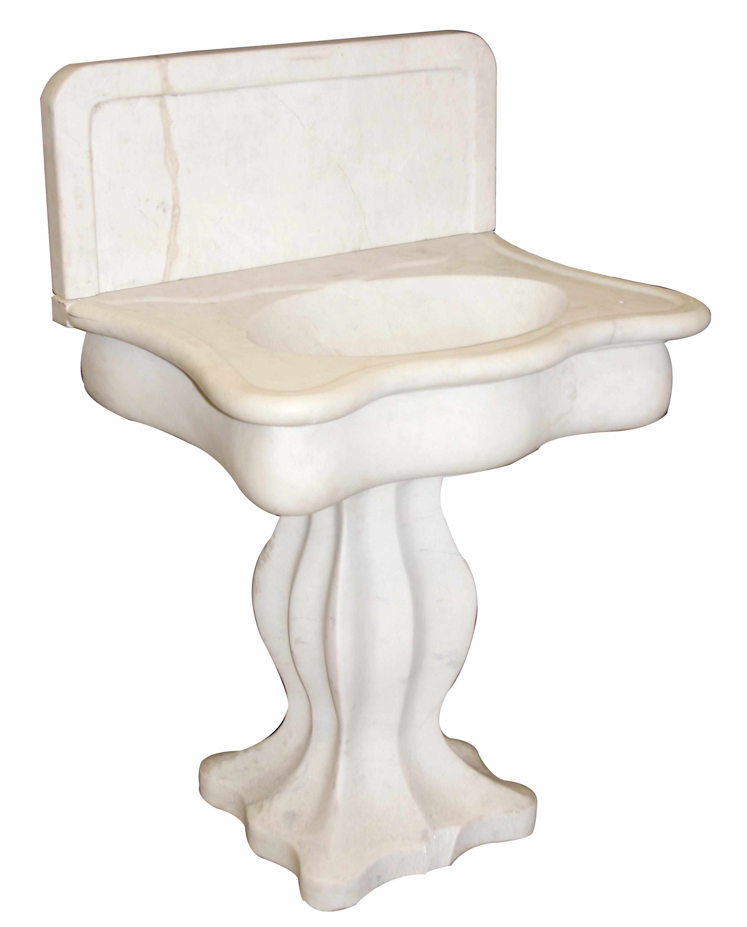 Appraisal: Property of various owners A Baroque style marble wall sink