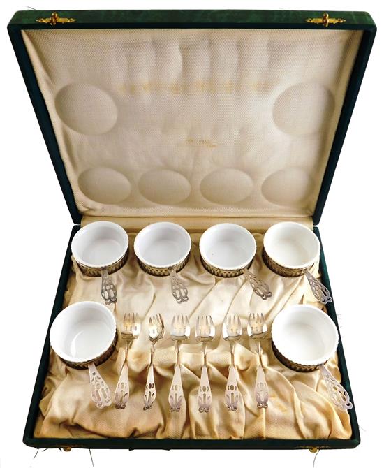 Appraisal: STERLING Boxed set twelve pieces of Chas Hall sterling silver